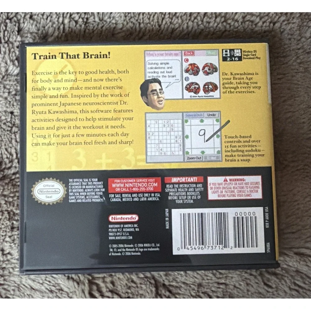 Brain Age: Train Your Brain‎ In Minutes A Day - Nintendo *